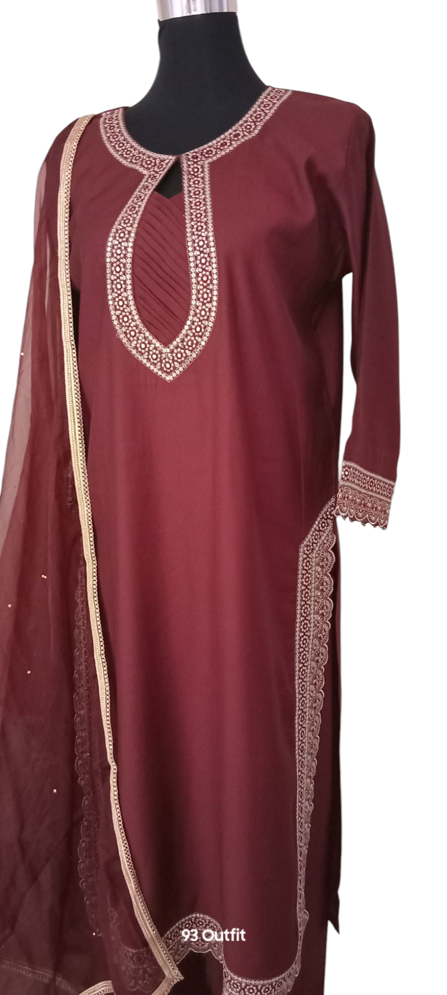 Premium Vatican Slub Straight Designer kurti